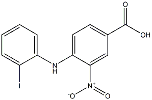 4-[(2-iodophenyl)amino]-3-nitrobenzoic acid 结构式