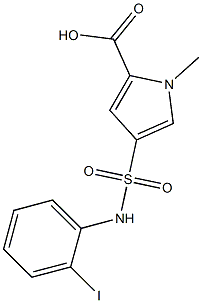 4-[(2-iodophenyl)sulfamoyl]-1-methyl-1H-pyrrole-2-carboxylic acid 结构式