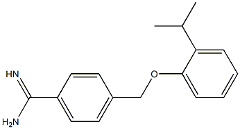 4-[(2-isopropylphenoxy)methyl]benzenecarboximidamide 结构式