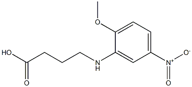 4-[(2-methoxy-5-nitrophenyl)amino]butanoic acid 结构式