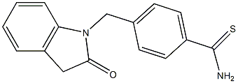 4-[(2-oxo-2,3-dihydro-1H-indol-1-yl)methyl]benzenecarbothioamide 结构式