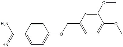 4-[(3,4-dimethoxybenzyl)oxy]benzenecarboximidamide 结构式