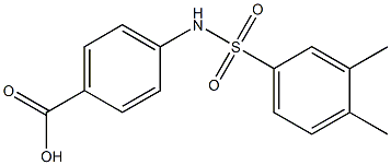 4-[(3,4-dimethylbenzene)sulfonamido]benzoic acid 结构式