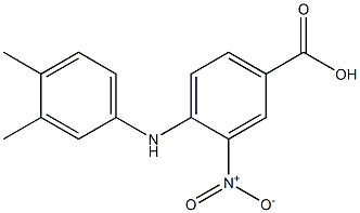 4-[(3,4-dimethylphenyl)amino]-3-nitrobenzoic acid 结构式