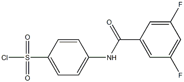 4-[(3,5-difluorobenzene)amido]benzene-1-sulfonyl chloride 结构式