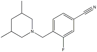 4-[(3,5-dimethylpiperidin-1-yl)methyl]-3-fluorobenzonitrile 结构式