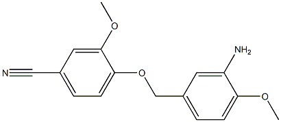 4-[(3-amino-4-methoxyphenyl)methoxy]-3-methoxybenzonitrile 结构式