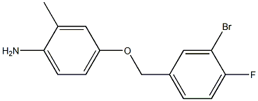 4-[(3-bromo-4-fluorobenzyl)oxy]-2-methylaniline 结构式