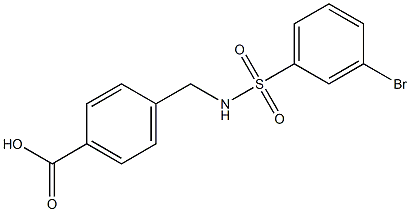 4-[(3-bromobenzene)sulfonamidomethyl]benzoic acid 结构式