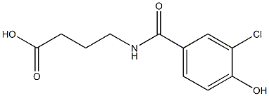 4-[(3-chloro-4-hydroxyphenyl)formamido]butanoic acid 结构式