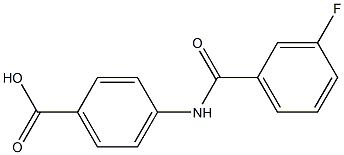 4-[(3-fluorobenzoyl)amino]benzoic acid 结构式