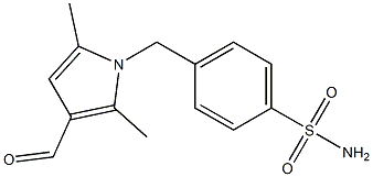 4-[(3-formyl-2,5-dimethyl-1H-pyrrol-1-yl)methyl]benzenesulfonamide 结构式