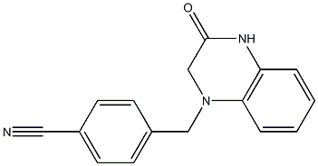 4-[(3-oxo-1,2,3,4-tetrahydroquinoxalin-1-yl)methyl]benzonitrile 结构式