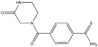 4-[(3-oxopiperazin-1-yl)carbonyl]benzenecarbothioamide 结构式