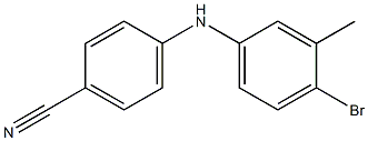 4-[(4-bromo-3-methylphenyl)amino]benzonitrile 结构式