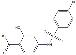 4-[(4-bromobenzene)sulfonamido]-2-hydroxybenzoic acid 结构式