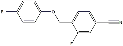 4-[(4-bromophenoxy)methyl]-3-fluorobenzonitrile 结构式