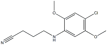 4-[(4-chloro-2,5-dimethoxyphenyl)amino]butanenitrile 结构式