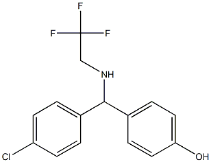 4-[(4-chlorophenyl)[(2,2,2-trifluoroethyl)amino]methyl]phenol 结构式