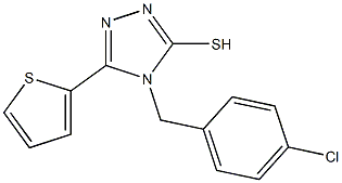4-[(4-chlorophenyl)methyl]-5-(thiophen-2-yl)-4H-1,2,4-triazole-3-thiol 结构式
