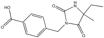 4-[(4-ethyl-4-methyl-2,5-dioxoimidazolidin-1-yl)methyl]benzoic acid 结构式