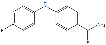 4-[(4-fluorophenyl)amino]benzene-1-carbothioamide 结构式