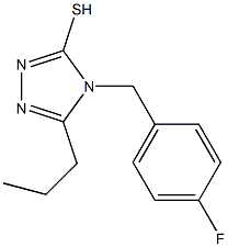 4-[(4-fluorophenyl)methyl]-5-propyl-4H-1,2,4-triazole-3-thiol 结构式