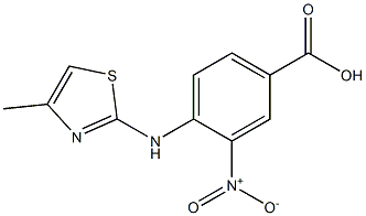 4-[(4-methyl-1,3-thiazol-2-yl)amino]-3-nitrobenzoic acid 结构式