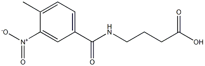 4-[(4-methyl-3-nitrophenyl)formamido]butanoic acid 结构式