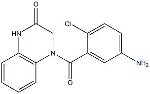 4-[(5-amino-2-chlorophenyl)carbonyl]-1,2,3,4-tetrahydroquinoxalin-2-one 结构式