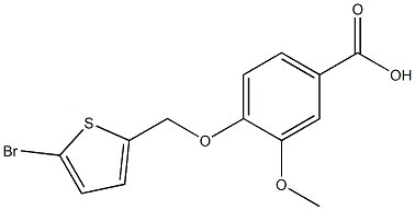 4-[(5-bromothien-2-yl)methoxy]-3-methoxybenzoic acid 结构式