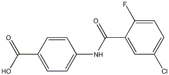 4-[(5-chloro-2-fluorobenzene)amido]benzoic acid 结构式