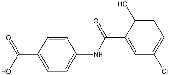 4-[(5-chloro-2-hydroxybenzene)amido]benzoic acid 结构式