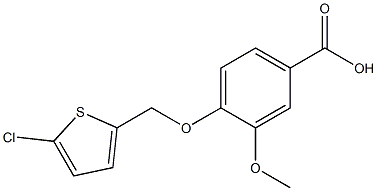 4-[(5-chlorothiophen-2-yl)methoxy]-3-methoxybenzoic acid 结构式