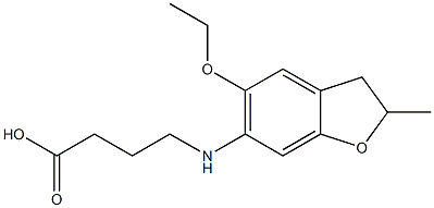 4-[(5-ethoxy-2-methyl-2,3-dihydro-1-benzofuran-6-yl)amino]butanoic acid 结构式