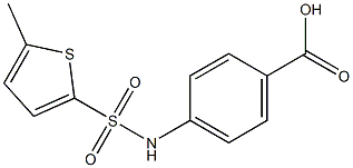 4-[(5-methylthiophene-2-)sulfonamido]benzoic acid 结构式