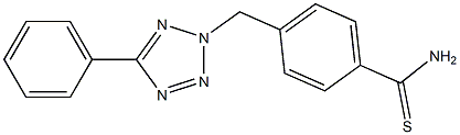 4-[(5-phenyl-2H-1,2,3,4-tetrazol-2-yl)methyl]benzene-1-carbothioamide 结构式