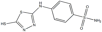 4-[(5-sulfanyl-1,3,4-thiadiazol-2-yl)amino]benzene-1-sulfonamide 结构式
