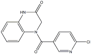 4-[(6-chloropyridin-3-yl)carbonyl]-1,2,3,4-tetrahydroquinoxalin-2-one 结构式