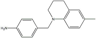 4-[(6-methyl-1,2,3,4-tetrahydroquinolin-1-yl)methyl]aniline 结构式