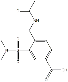 4-[(acetylamino)methyl]-3-[(dimethylamino)sulfonyl]benzoic acid 结构式