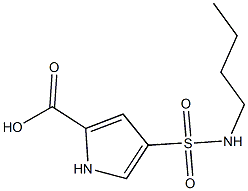 4-[(butylamino)sulfonyl]-1H-pyrrole-2-carboxylic acid 结构式