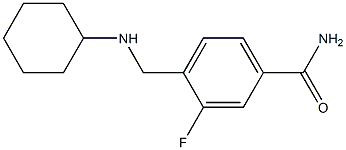 4-[(cyclohexylamino)methyl]-3-fluorobenzamide 结构式