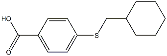 4-[(cyclohexylmethyl)sulfanyl]benzoic acid 结构式