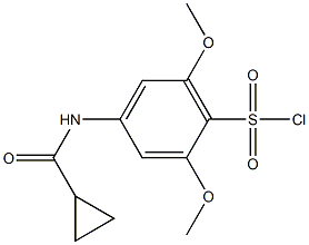4-[(cyclopropylcarbonyl)amino]-2,6-dimethoxybenzenesulfonyl chloride 结构式