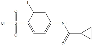 4-[(cyclopropylcarbonyl)amino]-2-iodobenzenesulfonyl chloride 结构式