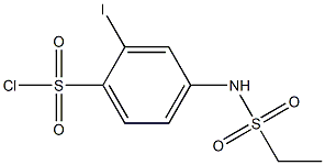 4-[(ethylsulfonyl)amino]-2-iodobenzenesulfonyl chloride 结构式