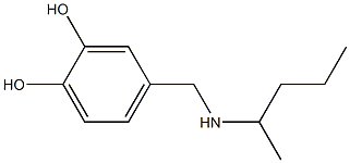 4-[(pentan-2-ylamino)methyl]benzene-1,2-diol 结构式