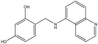 4-[(quinolin-5-ylamino)methyl]benzene-1,3-diol 结构式