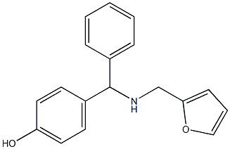 4-[[(2-furylmethyl)amino](phenyl)methyl]phenol 结构式